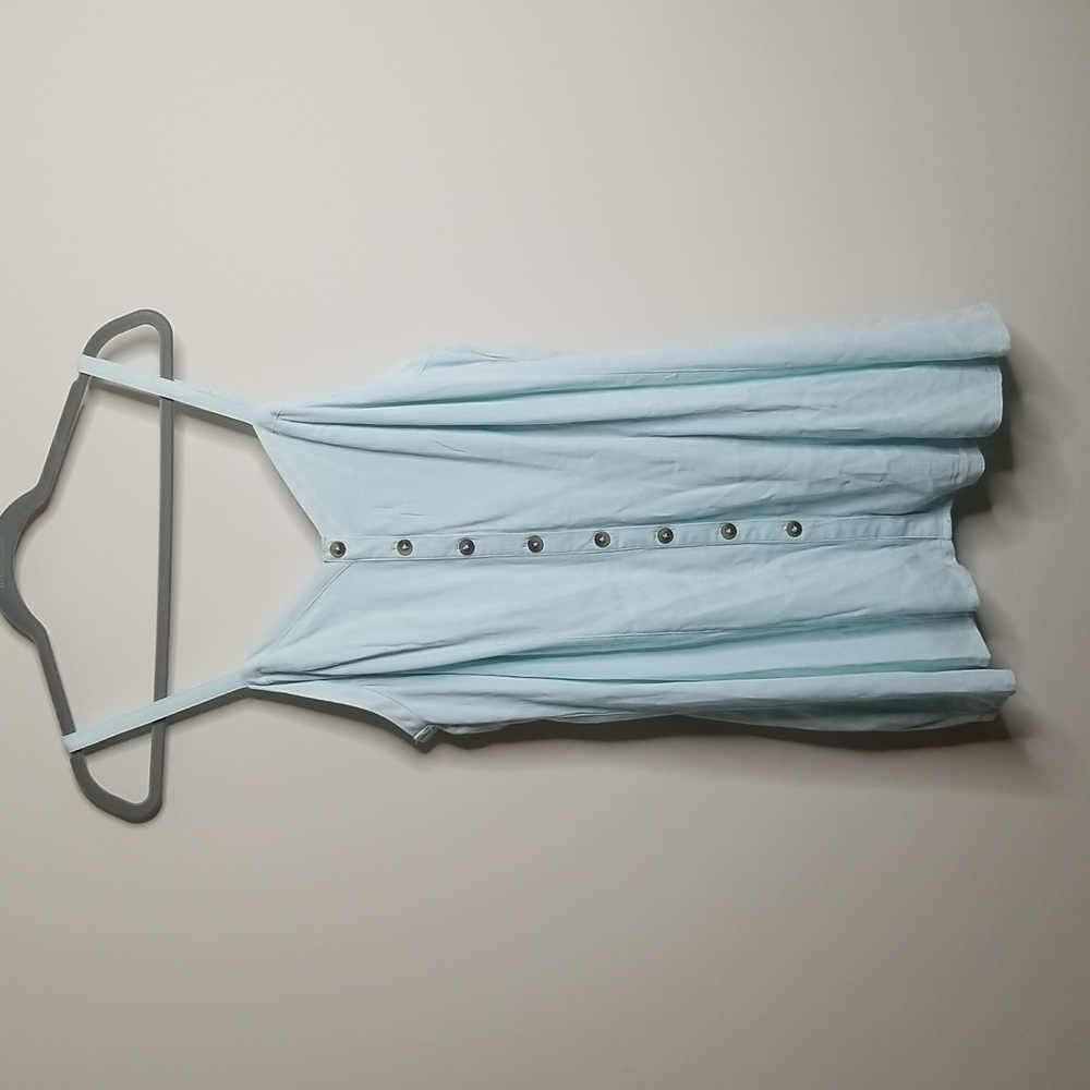 Torrid Light Blue Fit and Flare Tank Top 1